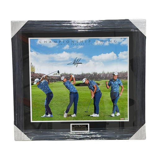 Colin Morikawa Autographed 20x24 Framed Photo UDA "Championship Swing" - Pastime Sports & Games