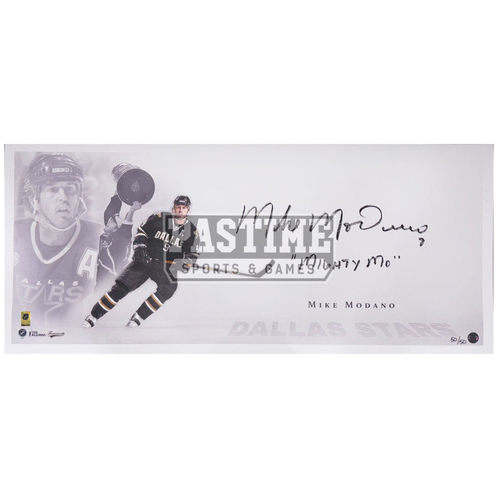 Mike Modano Autographed Dallas Stars Limited Edition Panoramic Print - Pastime Sports & Games