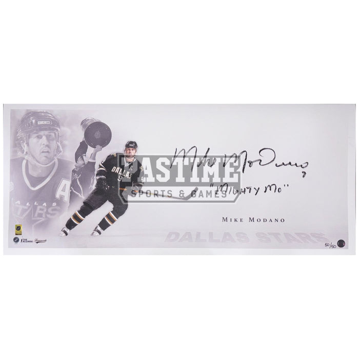 Mike Modano Autographed Dallas Stars Limited Edition Panoramic Print - Pastime Sports & Games