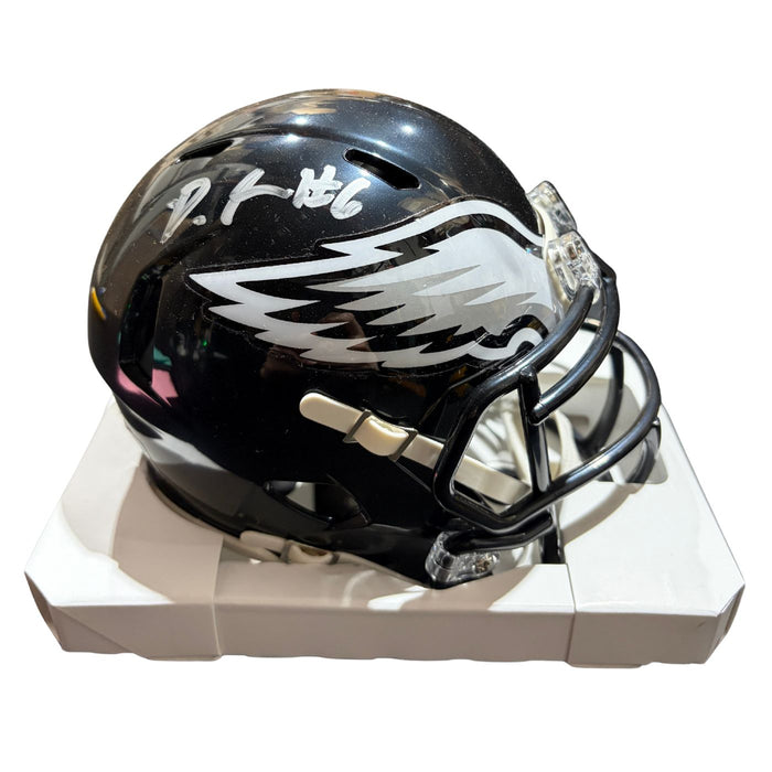 Devonta Smith Autographed Philadelphia Eagles 2022 Alternate Mini Helmet Fanatics COA