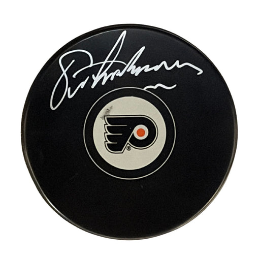 Eric Lindros Autographed Philadelphia Flyers Hockey Puck (Small Logo) - Pastime Sports & Games