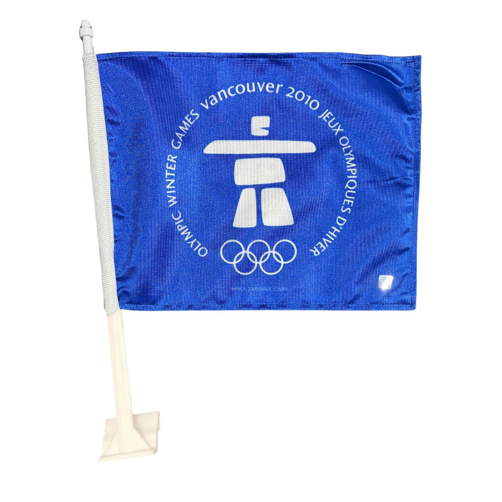 2010 Vancouver Olympics Blue Car Flag