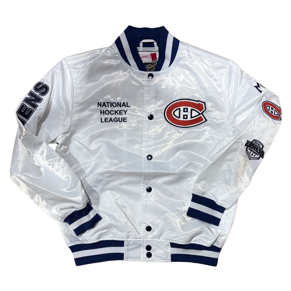 Montreal Canadiens White Arctic Satin Jacket - Pastime Sports & Games