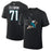 Macklin Celebrini San Jose Sharks Fanatics Authentic Stack Name & Number Black T-Shirt