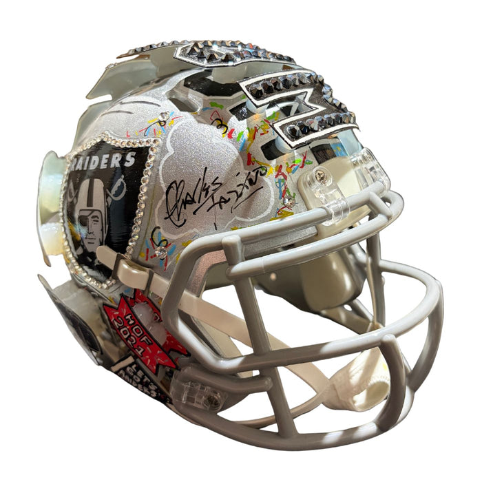 Charles Woodson Autographed Los Vegas Raiders Hand Painted Mini Helmet