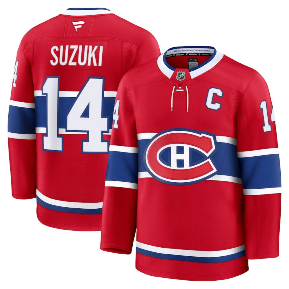 Nick Suzuki Montreal Canadiens 2024 Red Premium Hockey Jersey