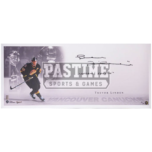 Trevor Linden Autographed Vancouver Canucks Limited Edition Panoramic Print - Pastime Sports & Games