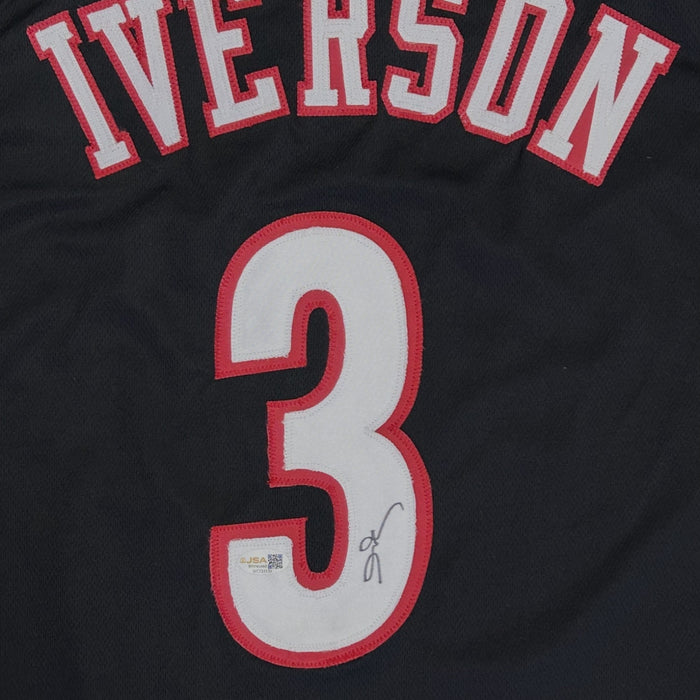 Allen Iverson Autographed "The Answer" Custom Black Basketball Jersey