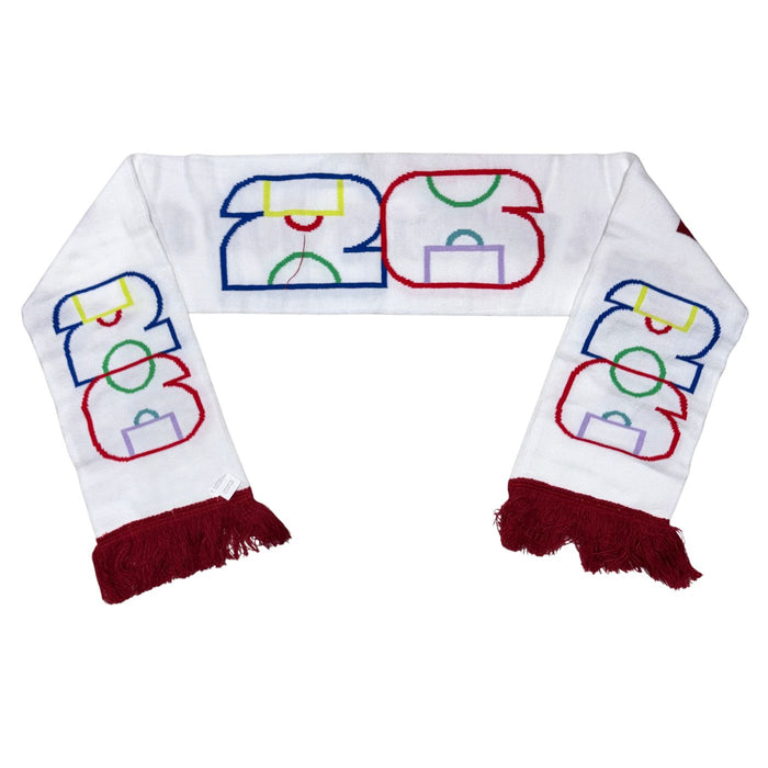 Team Canada 2026 FIFA World Cup Soccer Scarf White - Pastime Sports & Games