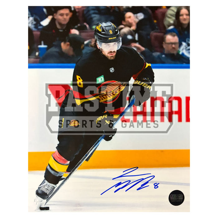Conor Garland Autographed Vancouver Canucks Hockey Photo (Skating With The Puck 2)