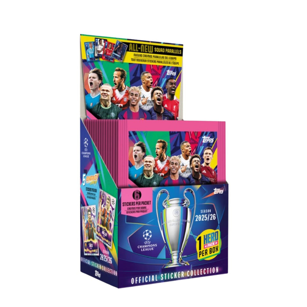 2025/26 Topps UEFA Champions League Soccer Sticker Box/Case