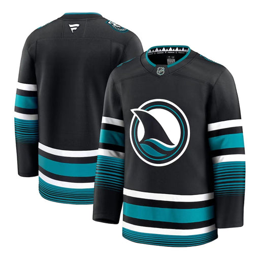 Blank San Jose Sharks 2024 Black Alternate Premium Hockey Jersey