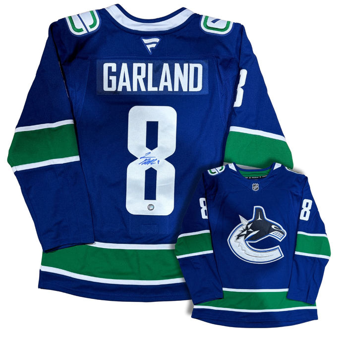 Conor Garland Autographed Vancouver Canucks Custom Stitched Fanatics Premier Jersey