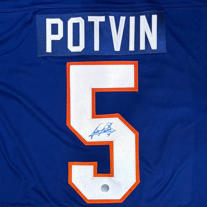 Denis Potvin Autographed New York Islanders Blue Fanatics Hockey Jersey