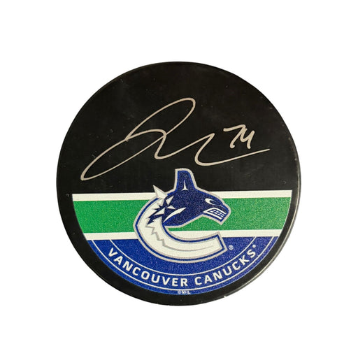 Jake Debrusk Autographed Vancouver Canucks Orca Hockey Puck Autograph Puck - Pastime Sports & Games