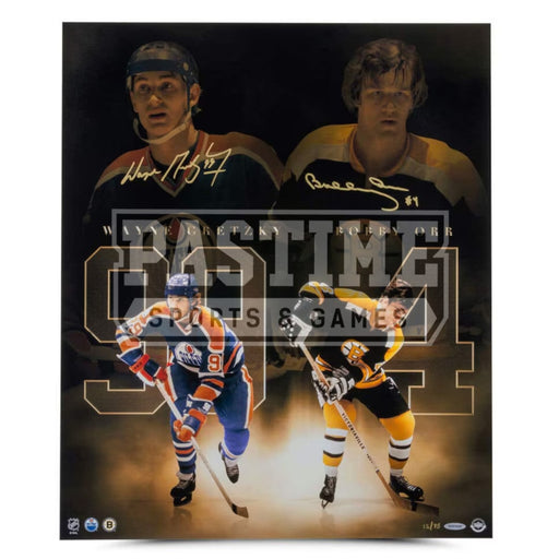Bobby Orr & Wayne Gretzky Autographed Photo "Unmatched" UDA #/75