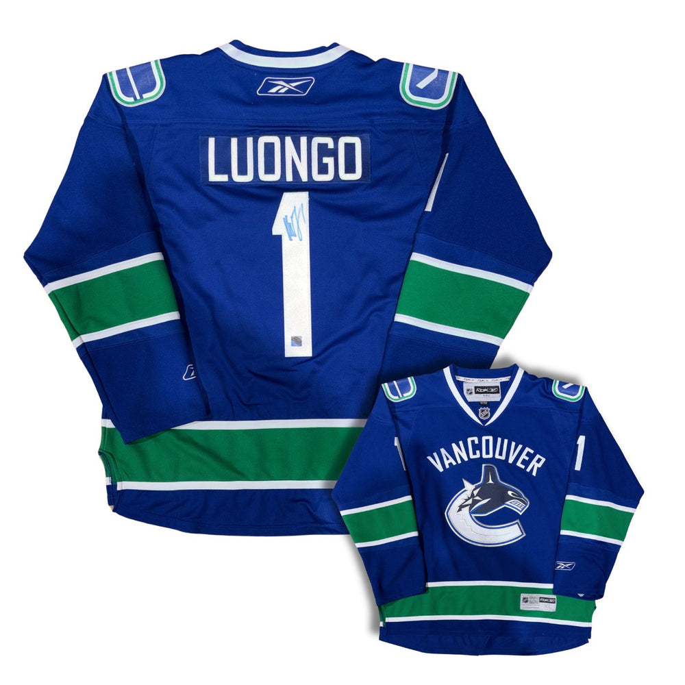 Roberto Luongo Autographed Vancouver Canucks Vintage Reebok Hockey Jersey - Pastime Sports & Games