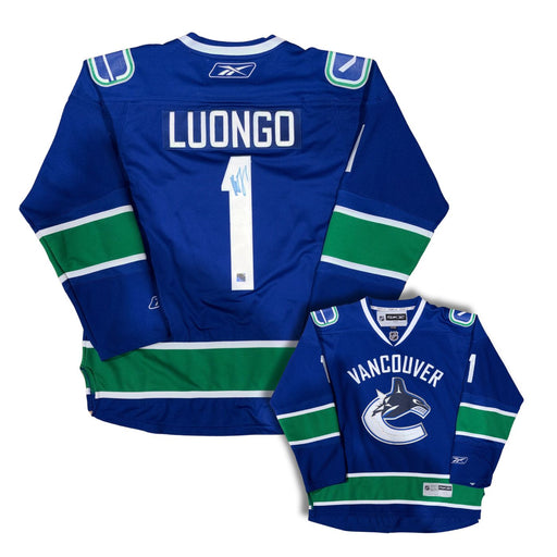 Roberto Luongo Autographed Vancouver Canucks Vintage Reebok Hockey Jersey - Pastime Sports & Games