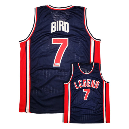 Larry Bird Autographed "Dream Team" Custom Navy Jersey