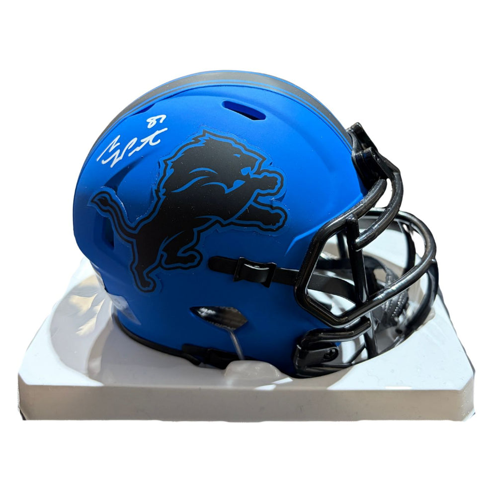 Sam Laporta Autographed Detroit Lions Rave Mini Helmet Fanatics COA