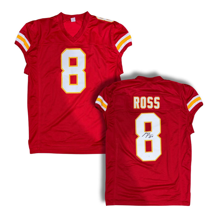 Justyn Ross Autographed Kansas City Custom Football Home Jersey