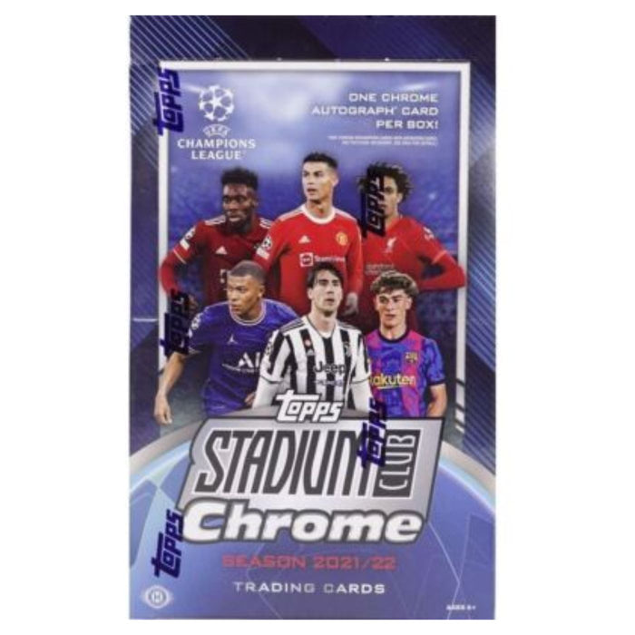 2021/22 Topps Chrome Stadium Club UEFA Champions League Soccer Hobby Pack/Box