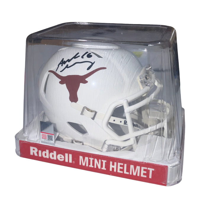 Arch Manning  Autographed University Of Texas White Mini Helmet