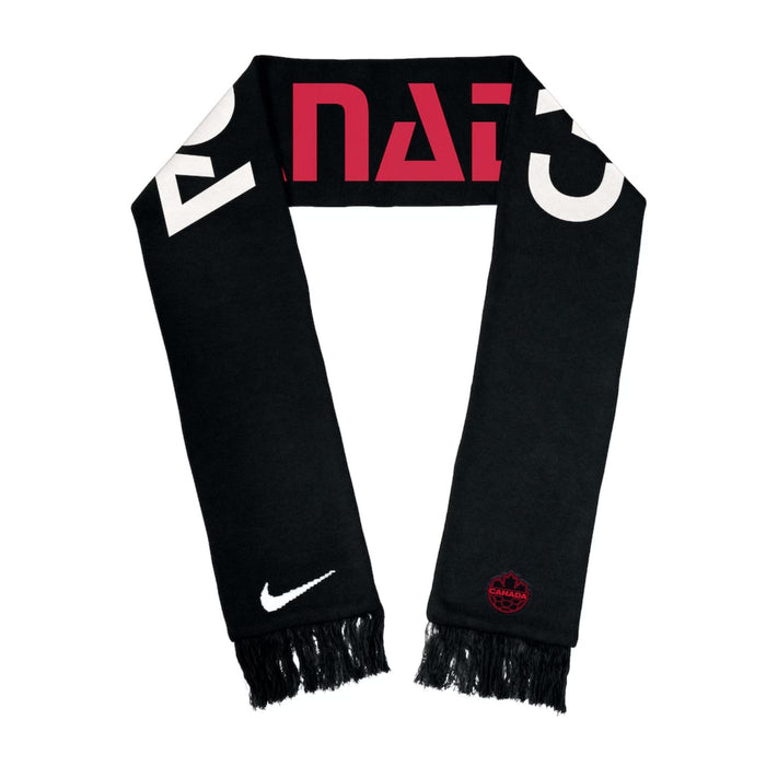 Canada Soccer Unisex Black Sublimated Scarf - Pastime Sports & Games