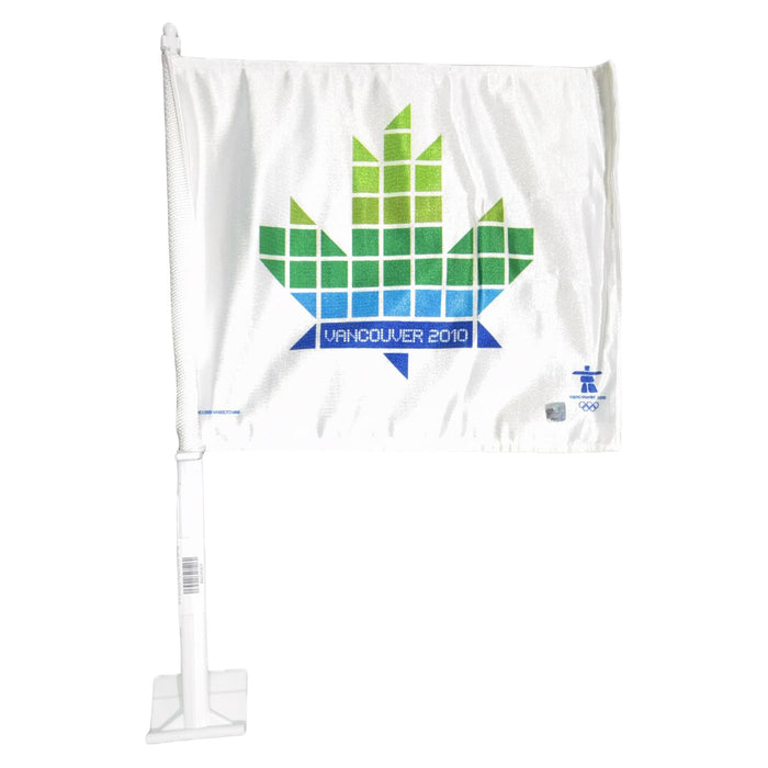 2010 Vancouver Olympics White Car Flag