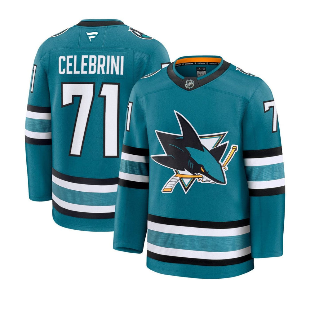 Macklin Celebrini San Jose Sharks 2024 Turquoise Premium Hockey Jersey