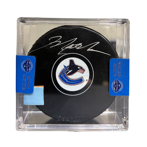 Mark Messier Autographed Vancouver Canucks Hockey Puck (Small Logo) - Pastime Sports & Games