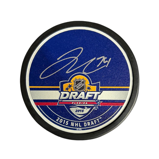 Jake Debrusk Autographed 2015 Draft Hockey Textured Autograph Puck - Pastime Sports & Games