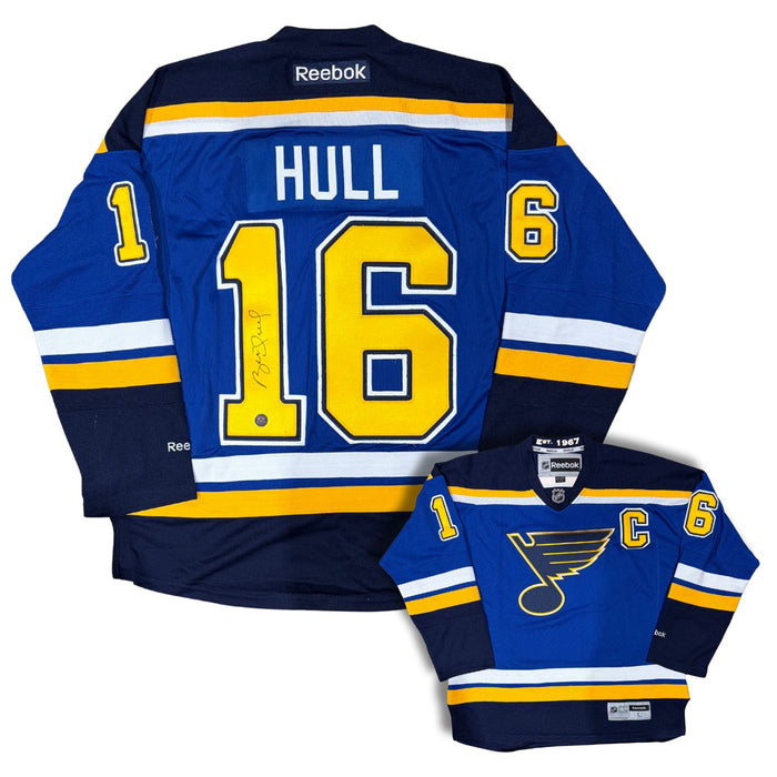 Bobby Hull Autographed St. Louis Blues Reebok Home Jersey - Pastime Sports & Games