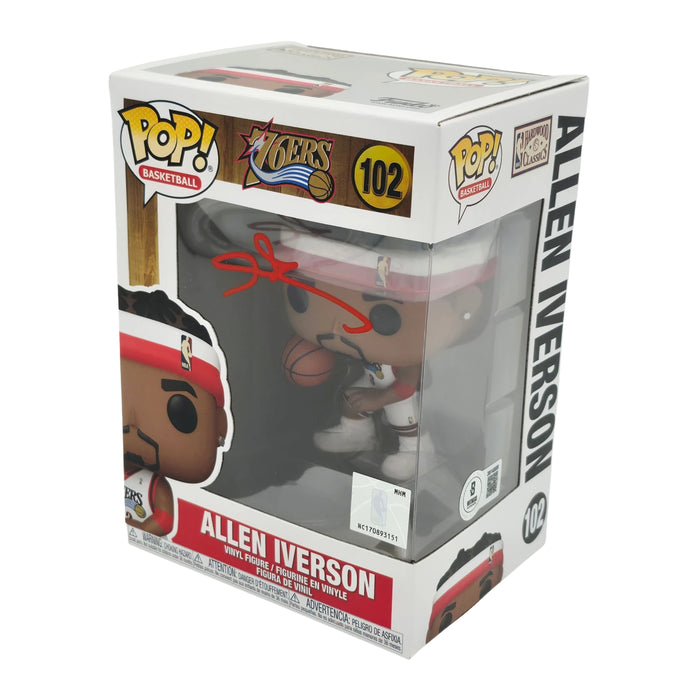 Allen Iverson Autographed Philadelphia 76ers Funko Pop #102