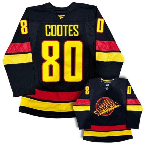 Braeden Cootes Vancouver Canucks Black Custom Stitched Fanatics Skate Jersey