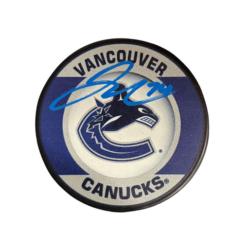 Jake Debrusk Autographed Vancouver Canucks Orca Hockey Puck ( Medallion Puck) - Pastime Sports & Games