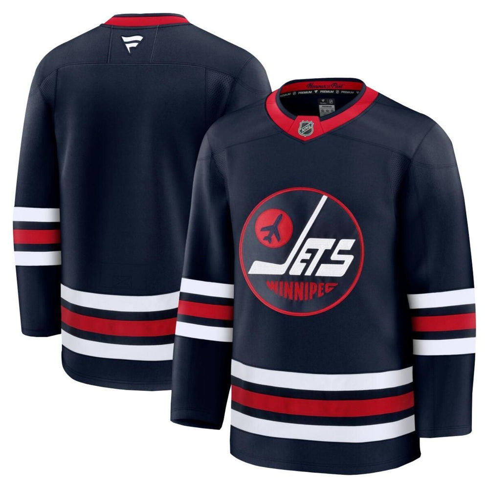 Blank Winnipeg Jets 2024 Navy Alternate Premium Hockey Jersey