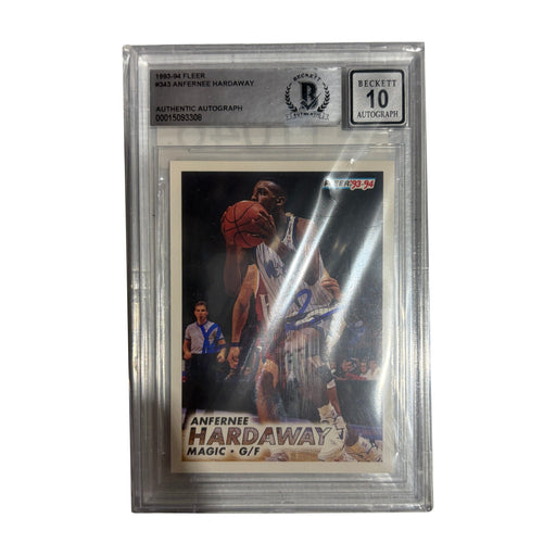 Anfernee Hardaway Autographed 1993/94 Fleer #343 Beckett Slabbed/Graded Card
