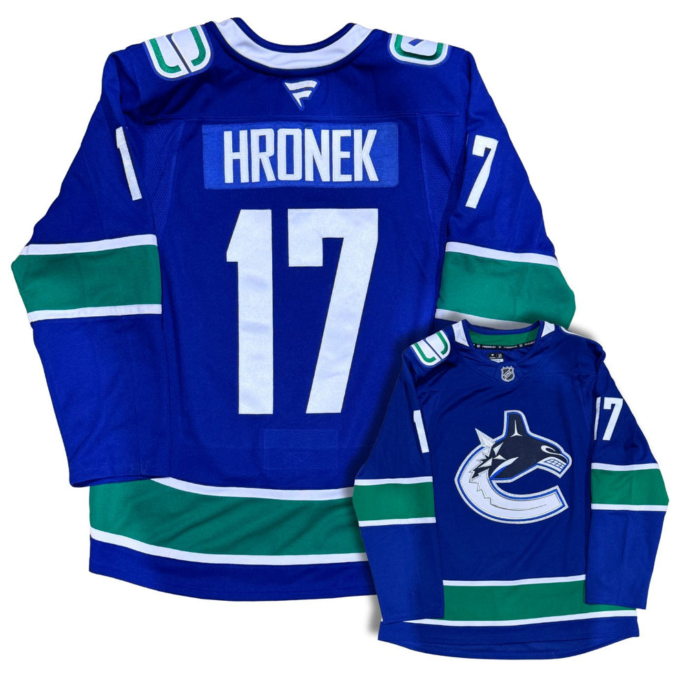 Vancouver Canucks Filip Hronek Custom Stitched Fanatics Orca Jersey - Pastime Sports & Games