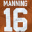 Arch/Archie Manning Autographed University Of Texas Orange Football Home Jersey Panini