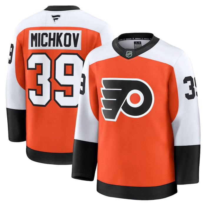 Matvei Michkov Philadelphia Flyers 2024 Burnt Orange Premium Hockey Jersey