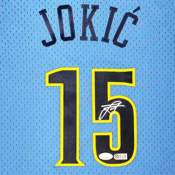 Nikola Jokić Autographed Denver Nuggets 2016-17 Blue Jersey