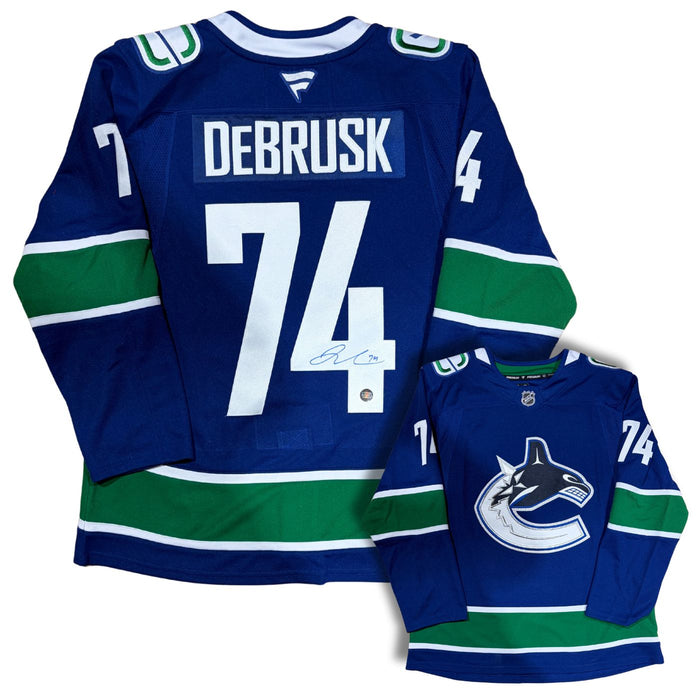 Jake Debrusk Autographed Vancouver Canucks Custom Stitched Fanatics Premier Jersey