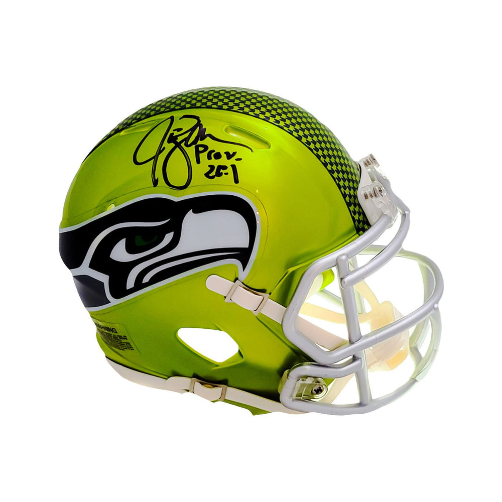 Jim Zorn Autographed Seattle Seahawks Flash Green Mini Speed Helmet - Pastime Sports & Games