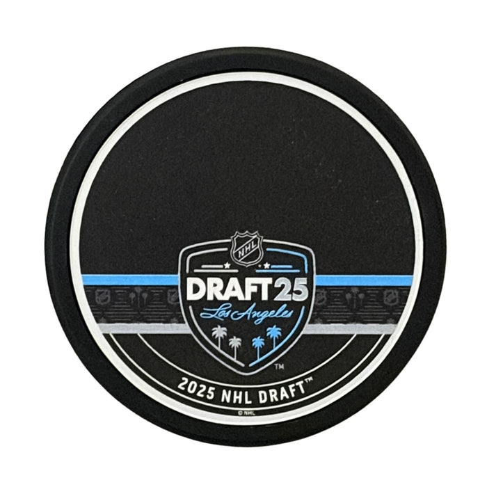 2025 NHL Draft Los Angles Hockey Puck (Textured Mustang) - Pastime Sports & Games