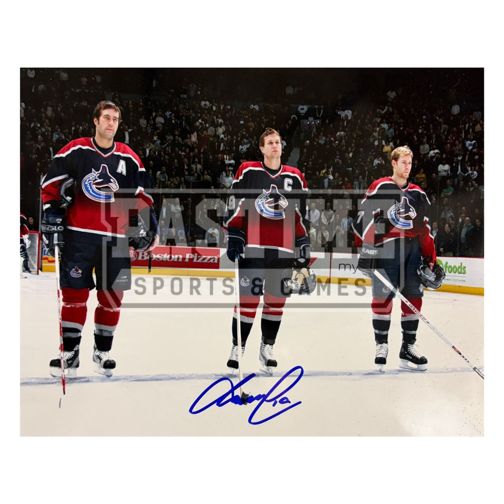 Markus Naslund Autographed Vancouver Canucks Photo (With Bertuzzi & Morrison) - Pastime Sports & Games