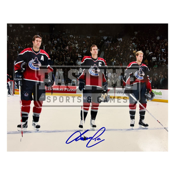 Markus Naslund Autographed Vancouver Canucks Photo (With Bertuzzi & Morrison) - Pastime Sports & Games