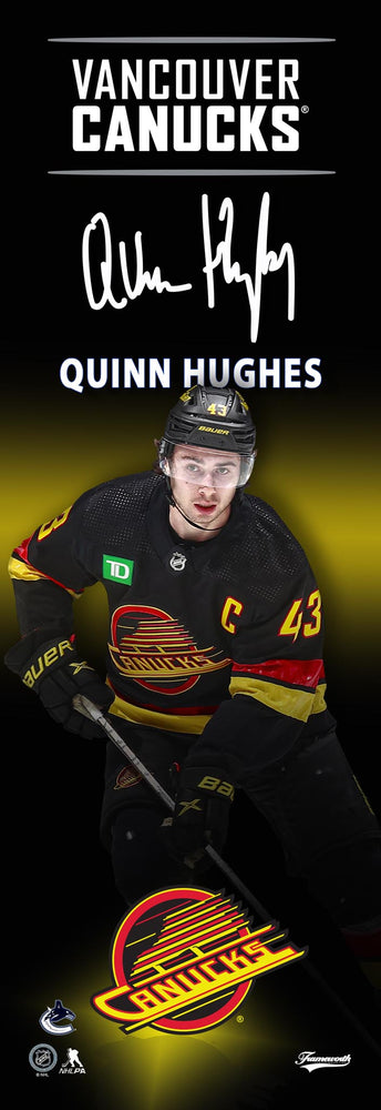 Quinn Hughes Vancouver Canucks Skate 5x15 Player Plaque - Pastime Sports & Games