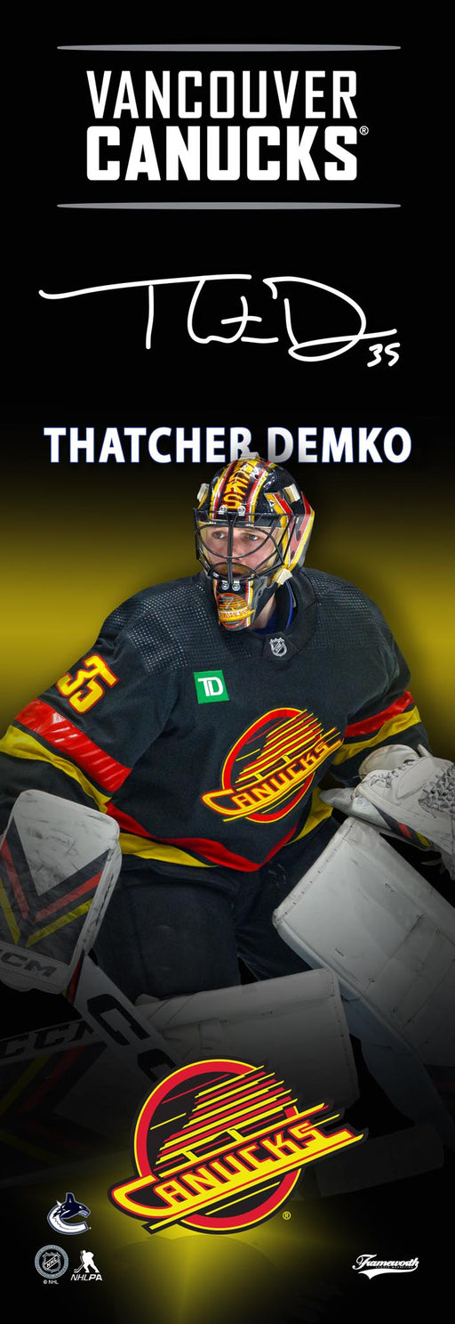 Thatcher Demko Vancouver Canucks Skate 5x15 Player Plaque - Pastime Sports & Games