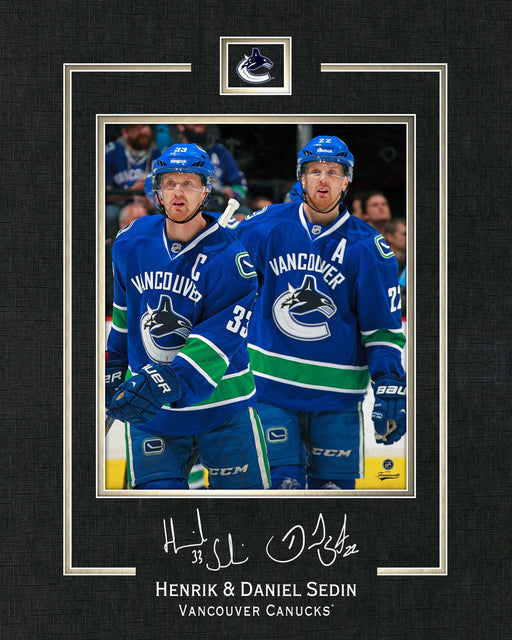 Henrik & Daniel Sedin 16X20 Vancouver Canucks Collage Player Plaque